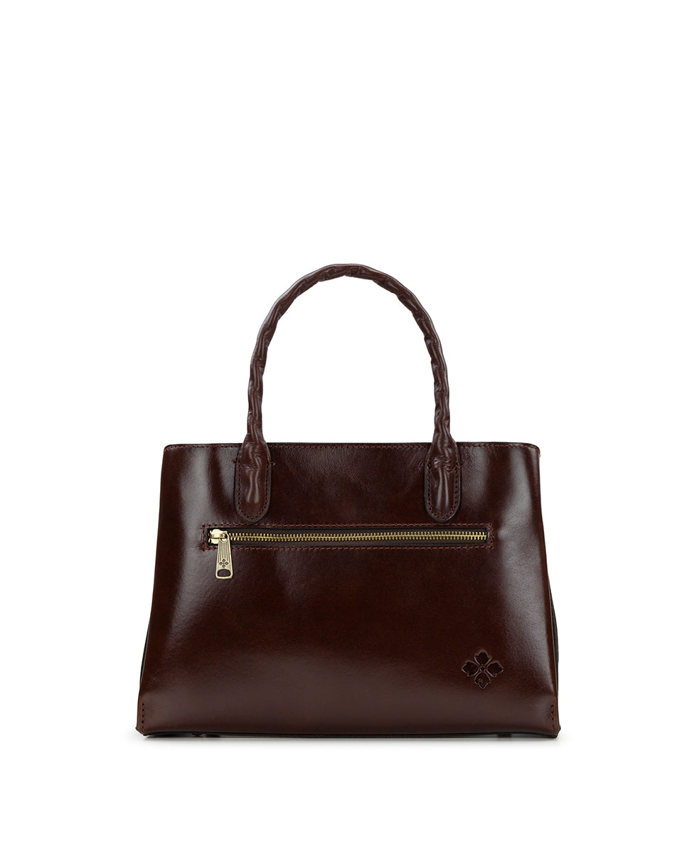Genovese Top Handle Crossbody - Vintage Vegetable Tanned Rose Tooled