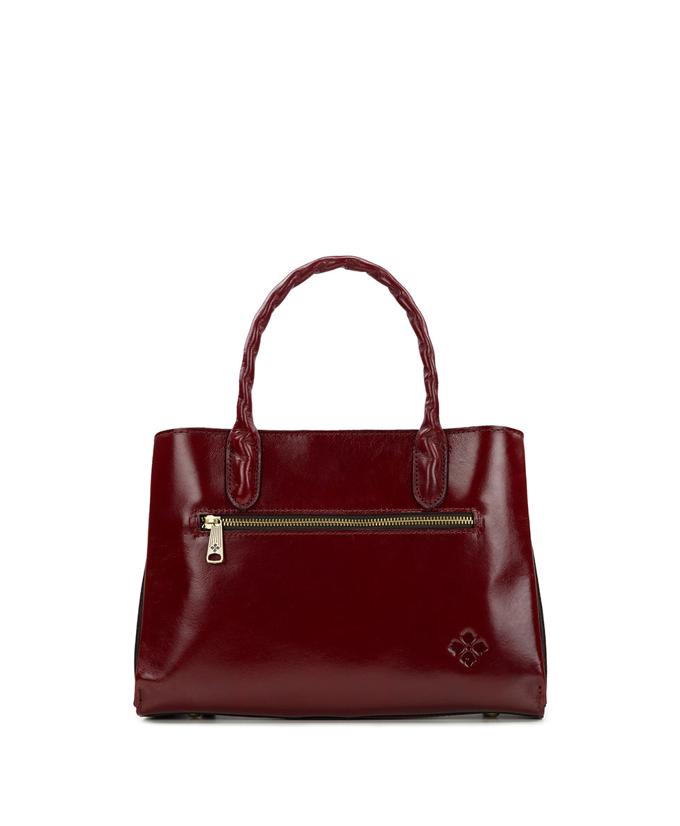 Genovese Top Handle Crossbody - Vintage Vegetable Tanned Rose Tooled