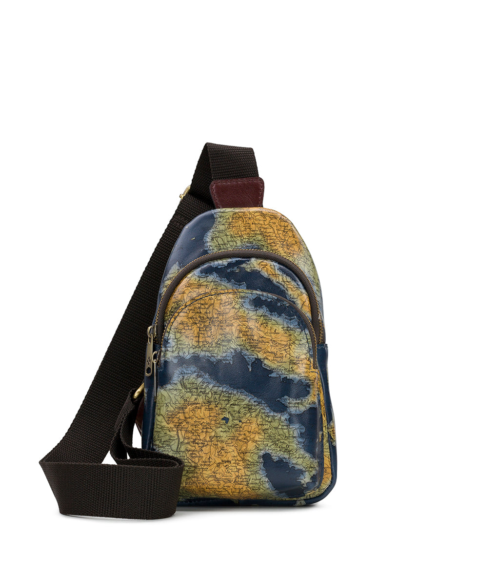 Louetta Sling Crossbody - Greek Map