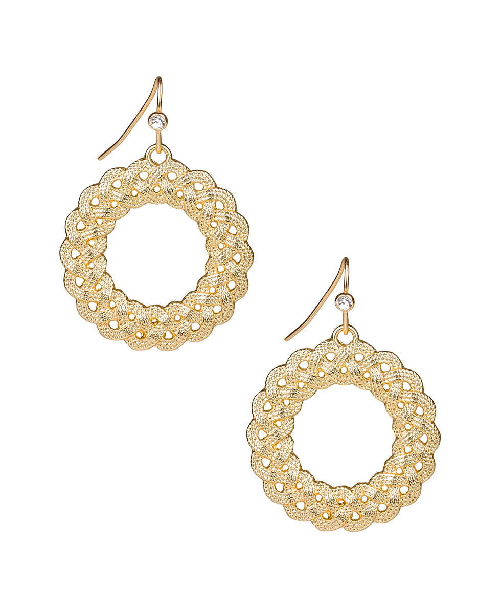 Rope Ring Dangle Earrings - Aegean Sea